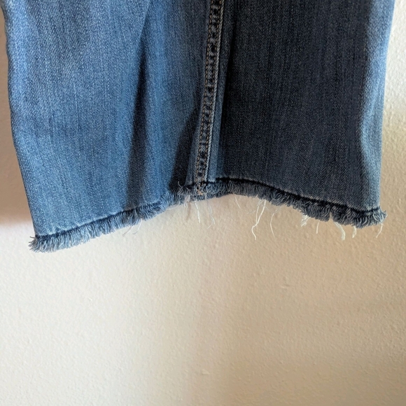 Cello Blue Jeans Wide Leg Cropped Women's Size 11 100% Cotton Raw Hem Bohemian - Picture 6 of 10